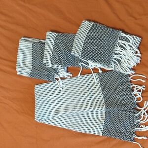 Black and White Turkish hand towels